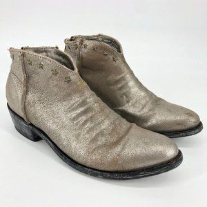 Old Gringo Pewter Star Leather Ankle Booties 6.5